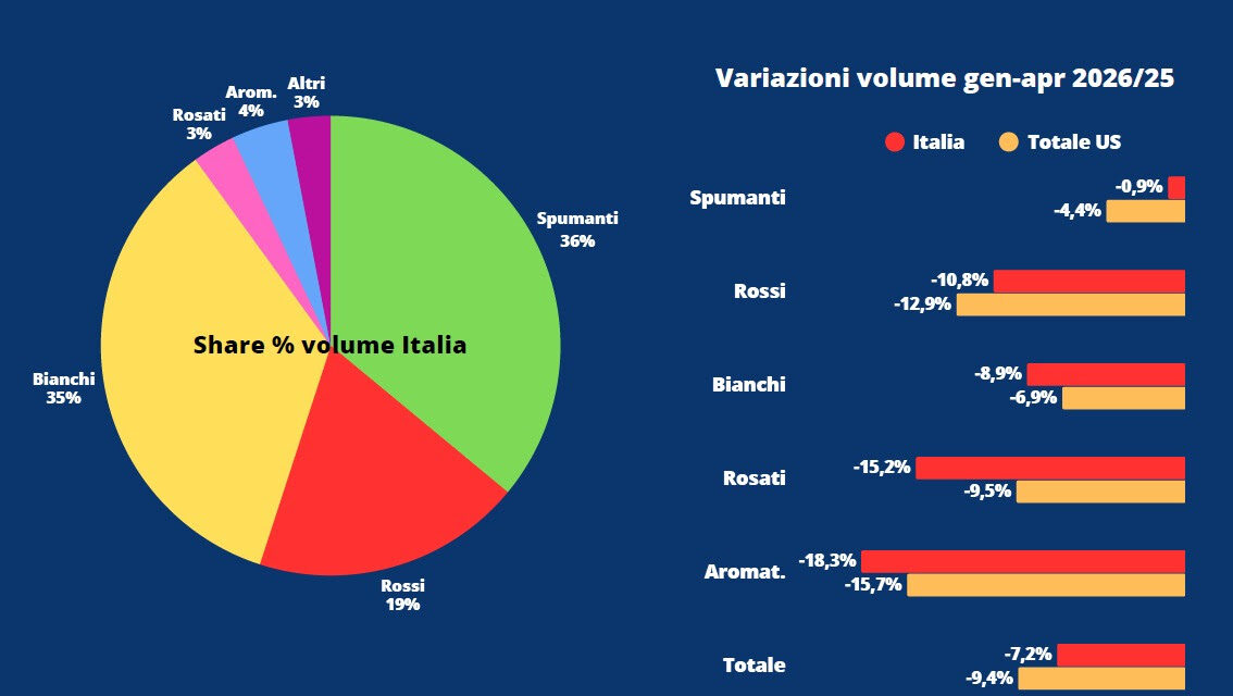 Export a meno 11%: il vino italiano si aggrappa a Russia, Cina, Brasile e Messico.